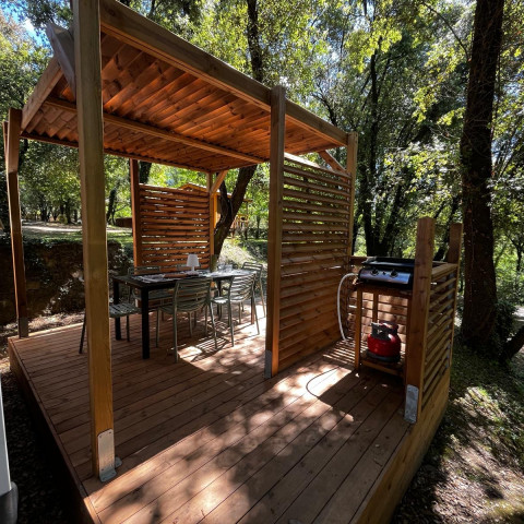 mobil home en Cévennes camping la clémentine